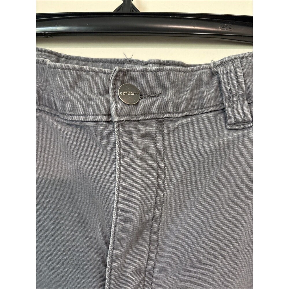 Carhartt Men’s Gray Work Pant 33x32 Pockets Relaxed Fit - Picture 5 of 11